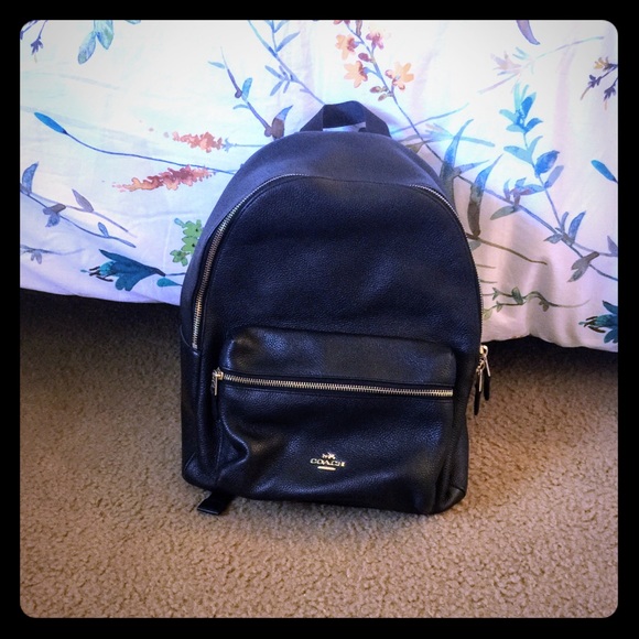 Coach black and gold back pack!! Mint condition!